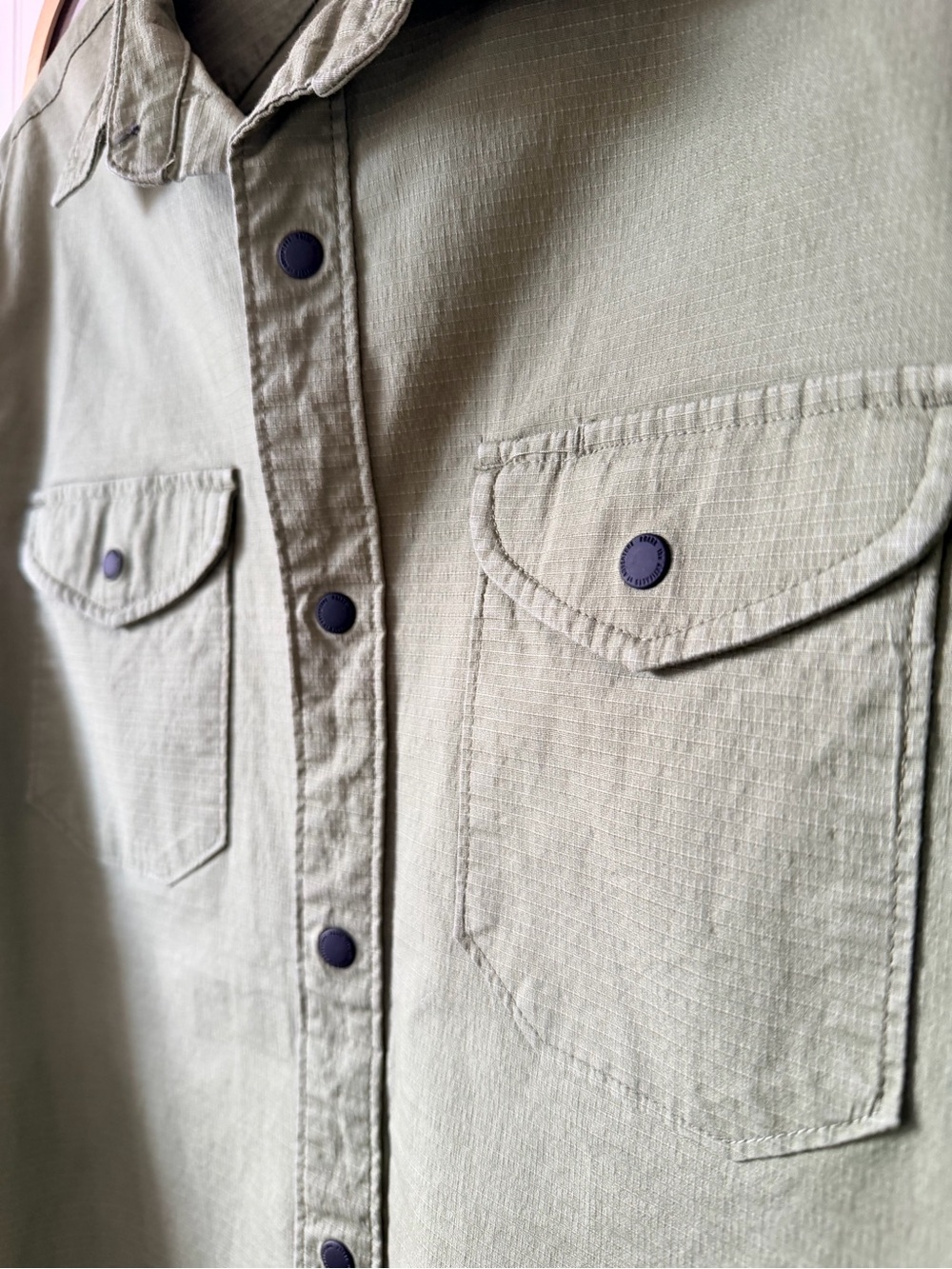 Roark Olive Green Long-Sleeve Button-Up Work Shirt - Picture 3 of 9
